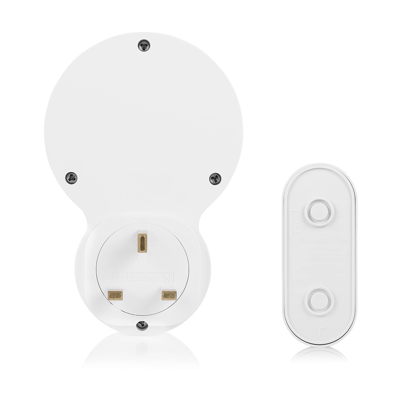 Byron DBY-23513UK Wireless Plug In Doorbell Set, 175m Range, 8