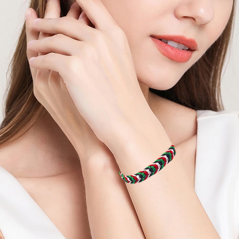 KSBBHDS Pack of 2 Braided Bracelets, Palestinian Style Bracelets, Adjustable