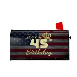 Qauirfe It's My 45th Birthday Transform Mailbox with Durable Stylish Mailbox Cover Outdoor Dector