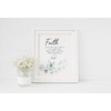 Faith Wall Art, Botanical Bible Verse Print, Scripture Gift Idea,