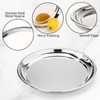 Lounsweer 8 Packs Round Silver Mirror Decorative Tray 10 Inch