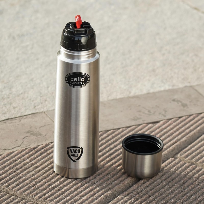 Cello Flipstyle Stainless Steel Vacuum Insulated Flask with Flip Lid