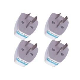 Australia/New Zealand/Fiji Argentina Travel Adapter Plug for Universal to Australian Type I Power Plugs White,AU Travel Adapter 2 in 1 USA Grounded Outlet Universal Socket (4Pcs-Australia/China)