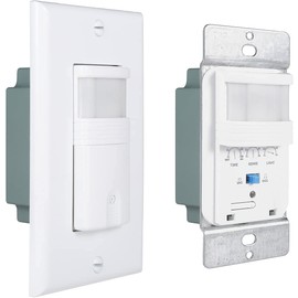 EverElectrix 10 Pack Motion Sensor Light Switch, Neutral Wire Required, Single Pole Only (Not 3-Way), Indoor in-Wall Occupancy Sensor with Wall Plate, Adjustable Timer, Title 24, UL Certified, White