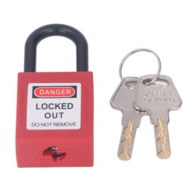38mm Lockout Tagout Lock Nylon Engineered Dust Proof Energy Isolated Safety Padlock with 2 Keys for Lock Out Tag Out Stations Devices Lockout Tagout Locks Safety Padlock