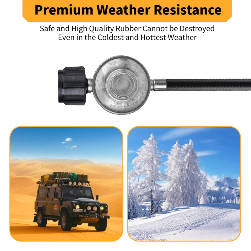 Onlyflame 12 Feet Universal QCC1 Low Pressure Propane Regulator Grill