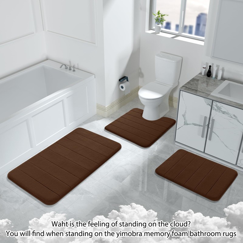 Yimobra Memory Foam Bath Mat Large Size, 51 x 81