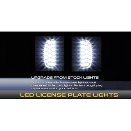 avec  LED White License Plate Lights For Chevy Silverado GMC Sierra 1500 2500