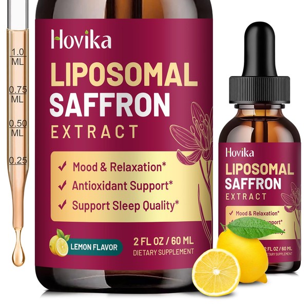 Liposomal Saffron Supplements - 88.5mg Saffron Extract Liquid Drops with