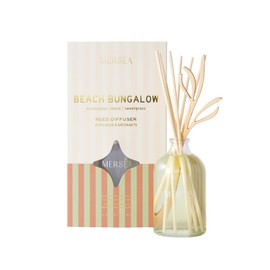 MERSEA Beach Bungalow Reed Diffuser, Scented Glass Oil Diffuser (3.4 fl oz)