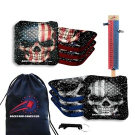 BackYardGamesUSA Pro Cornhole Bags Set of 8 Regulation - Professional Cornhole Bags for Tournament Play, Slick n Stick Bean Bags for Cornhole, Corn Hole Bags Regulation Set of 8- Made in USA