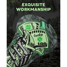 Big Teeth Finger Skull Golf Driver Headcover, Driver 460cc Golf Head Cover,Golf Head Covers Golf Club Protector for Men, 100 Lucky Bill Golf Club Head Covers Black