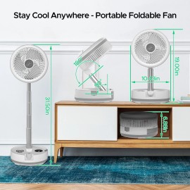 neofeel Camping Party Fan, 40000mAh Rechargeable Battery Fan, 106 Hours Long Life