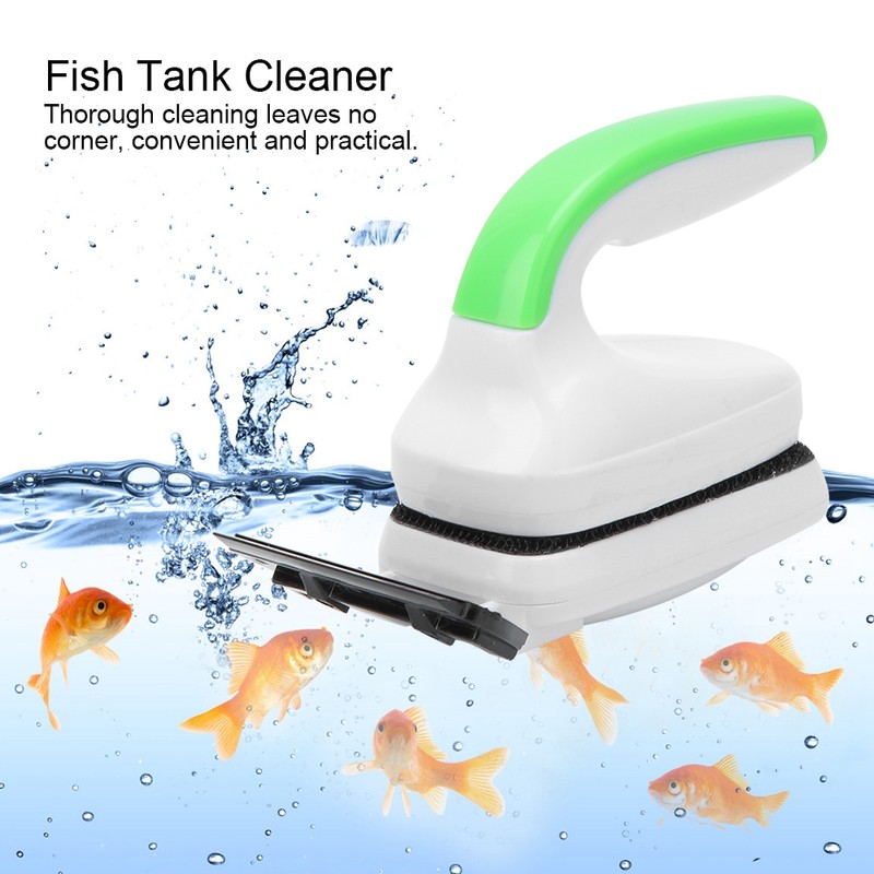 Fish Tank Magnetic Brush Aquarium Double-sided Moss Remover Cleaning Tool