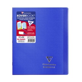 Clairefontaine 951601C Koverbook 17 x 22 cm, 48 Sheets, Squared, with Transparent Envelope, Pack of 1, Assorted Colours
