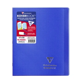 Clairefontaine 951601C Koverbook 17 x 22 cm, 48 Sheets, Squared, with Transparent Envelope, Pack of 1, Assorted Colours