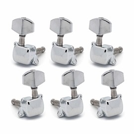 3L 3R Semi Closed Guitar Tuning Pegs String Tuners Keys Mechanics Set for Acoustic or Electric Guitar Silver