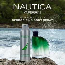 Nautica Color Green Eau de Toilette for Men, Woody Fougere Fragrance, Notes of Ginger, Geranium and Vetiver, 1.6oz