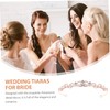 PACKOVE Rhinestone Bridal Tiara Crown for Women Elegant Headband Wedding