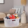 Ponpong 42 L Plastic Laundry Hamper, Plastic Laundry Basket with