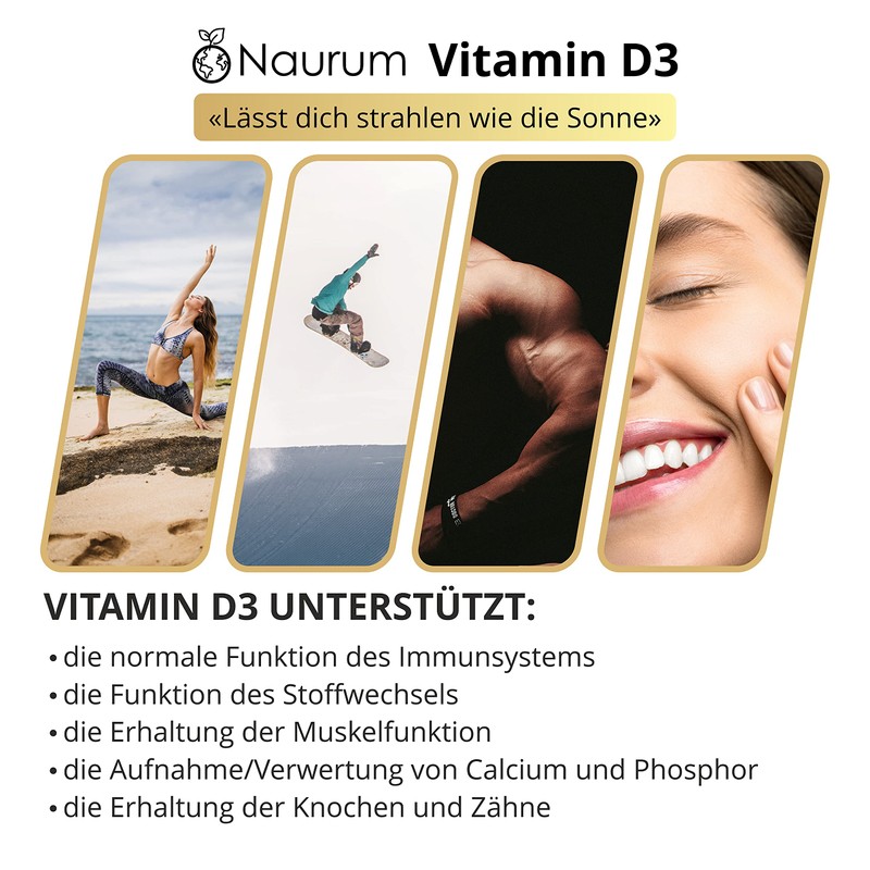 NAURUM® Vitamin D3-50 ml (1700 Drops) - Highest Permitted Daily