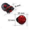 100 Pcs Ladybug Shaped Buttons Plastic Mini Buttons Craft Decorations