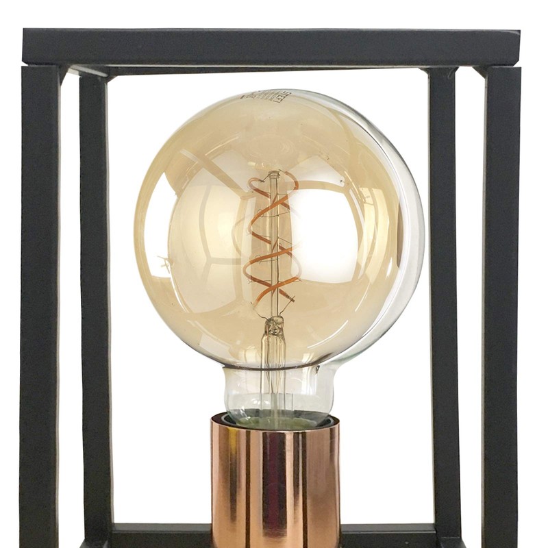 ONLI Urban Floki Style Metal Table Lamp Black and Copper