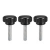 sourcing map M5 x 25mm Metric Male Thread Knurled Clamping