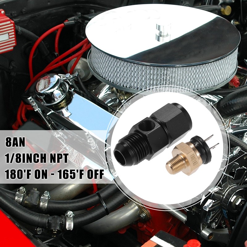 uxcell 1 Set Auto Engine Temperature Cooling Fan Switch Fitting