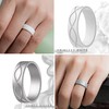 ThunderFit Silicone Wedding Bands for Women, Infinity Design 6mm Wide
