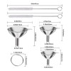 Mini Embudos De Cocina Para Llenar Botellas, Acero Inoxidabl Steel