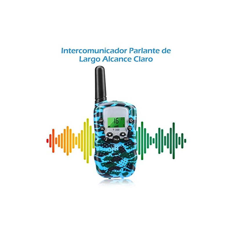 KIDS CHOICE 2 Pzas Walkie Talkies para Niños,Camping Juguetes al
