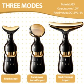 Gesichtsmassagegerät Gegen Falten, 3 in 1 Gesichtsstraffungsgerät Massagegerät, Tragbares Gesicht Schönheit Gerät, Hautstraffendes Massagegerät mit 3 Modi, Face Massager Für Gesicht, Hals, Auge