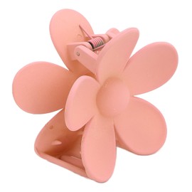 Big Hair Claw Clips, Flower Hair Clips, Double- Locked Hair Catch Barrettes, Flower Jaw Clip With Double Lock Tooth for Women Girls Thin Thick Hair (Pink)