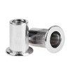 Powlankou 150 Pieces 1/4"-20 Stainless Steel Rivet Nuts Flat Head