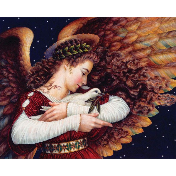 Springbok Puzzles - Angel and Dove - 1000 Piece Jigsaw Puzzle - Large 24 Inches by 30 Inches Puzzle - Made in USA - Unique Cut Interlocking Pieces