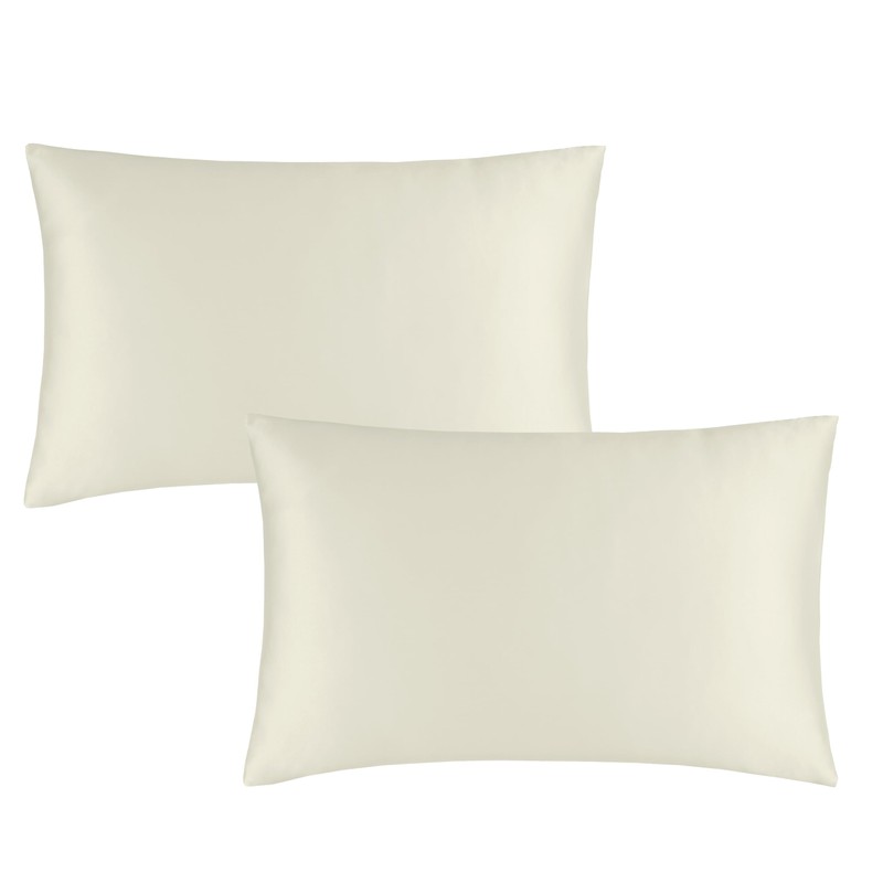 Catherine Lansfield Silky Soft Satin Standard Pillowcase Pair Champagne Gold