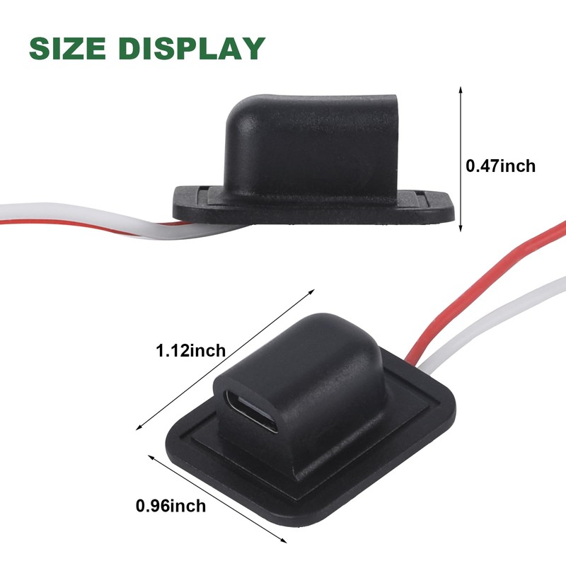 ZIWIMEGO Type-C Female Chassis Charging Port Waterproof with Card Buckle