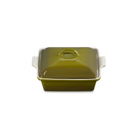 Le Creuset Stoneware Heritage Shallow Square Casserole​, 2qt. (9"), Olive
