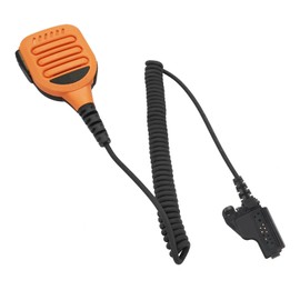 HELETUL IP65 Waterproof Hand Mic Radio Mic Lapel Mic Microphone Speaker Mic Compatible for Motorola xts 5000 5000r 5000dr ht1000 xts 2500 2500i ht 1000 xts 1500 2000 3000 (Orange)