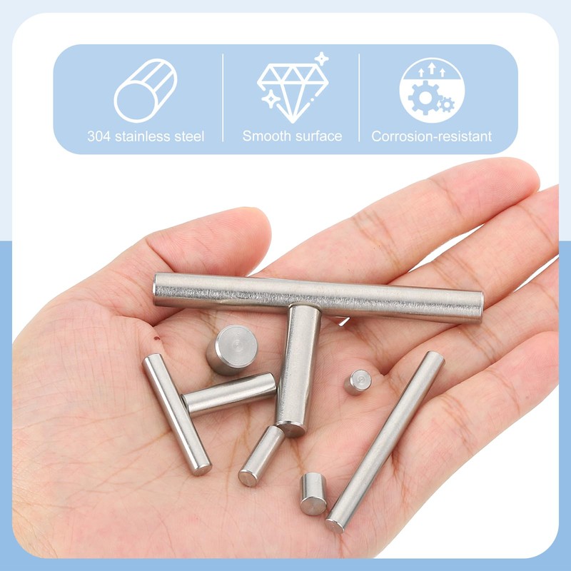 MECCANIXITY 14Pcs Dowel Pin 6mm x 75mm Shelf Support Pin