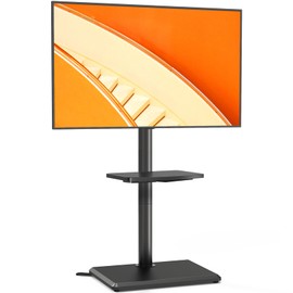 TVON Floor TV Stand with Mount for Most 32-60 Inch Flat/Curved TVs up to 88 lbs, Height Adjustable TV Mount Stand with Wood Base, Swivel TV Stand for Bedroom, Corner & Living Room, Max VESA 400x400mm