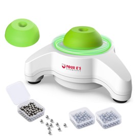 FOUR E'S SCIENTIFIC Mini Vortex Mixer - Lab Vortex Shaker with Extra Silicone Cap & 300 pcs 7/32 in Mixing Balls, 5600 RPM, for Acrylic Miniature Hobby Model Paints, Green