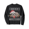 Wake me up when it's over, sloth ugly Christmas sweater