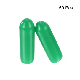QUARKZMAN 50 Stück Gummikappen 4,5 mm ID Verschlusskappe Stuhlbeinkappen Schutzkappen Vinylkappen Gummi Endkappen Schraubenschutz Abdeckung Schraubengewinde Dunkelgrün
