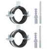 PATIKIL 1.7"-2"/44-50mm Split Ring Pipe Hanger, 2 Pcs Heavy Duty
