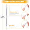 4 Piece Cuticle Pusher Set, Stainless Steel Cuticle Remover, Metal