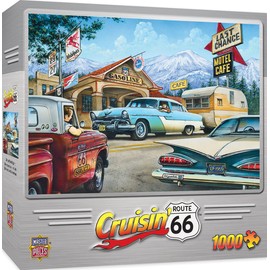 MasterPieces Cruisin' Route 66 Jigsaw Puzzle, On The Road Again, Featuring Art by Dan Hatala, 1000 Pieces
