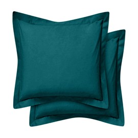 Comfort Beddings Export Quality 650 Thread Count 100% Egyptian Cotton Decorative Continental Pillow Cases Pack Of 2 - Teal (Decorative/Square Size 60 x 60 CM)