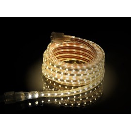 CBConcept UL Listed, 50 Feet, Super Bright 13500 Lumen, 3000K Warm White, Dimmable, 110-120V AC Flexible Flat LED Strip Rope Light, Commercial Grade, Indoor Outdoor use, Ready to Plug n Shine